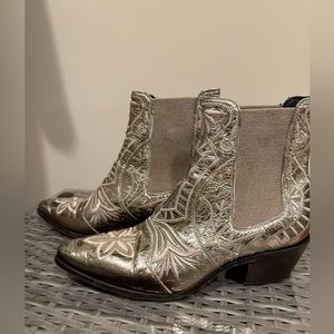 Free People gold cowboy boots
